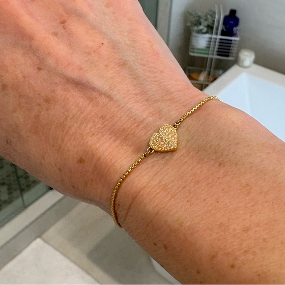 Kate Spade Gold Heart Charm Bracelet - Picture 2 of 2